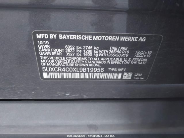 Photo 8 VIN: 5UXCR4C0XL9B19956 - BMW X5 