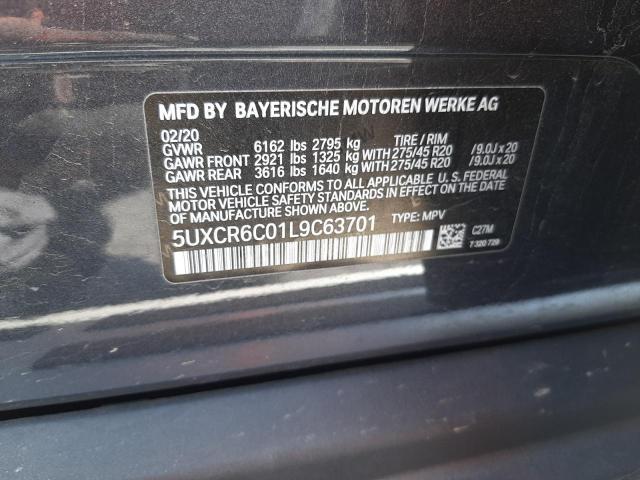 Photo 9 VIN: 5UXCR6C01L9C63701 - BMW X5 XDRIVE4 