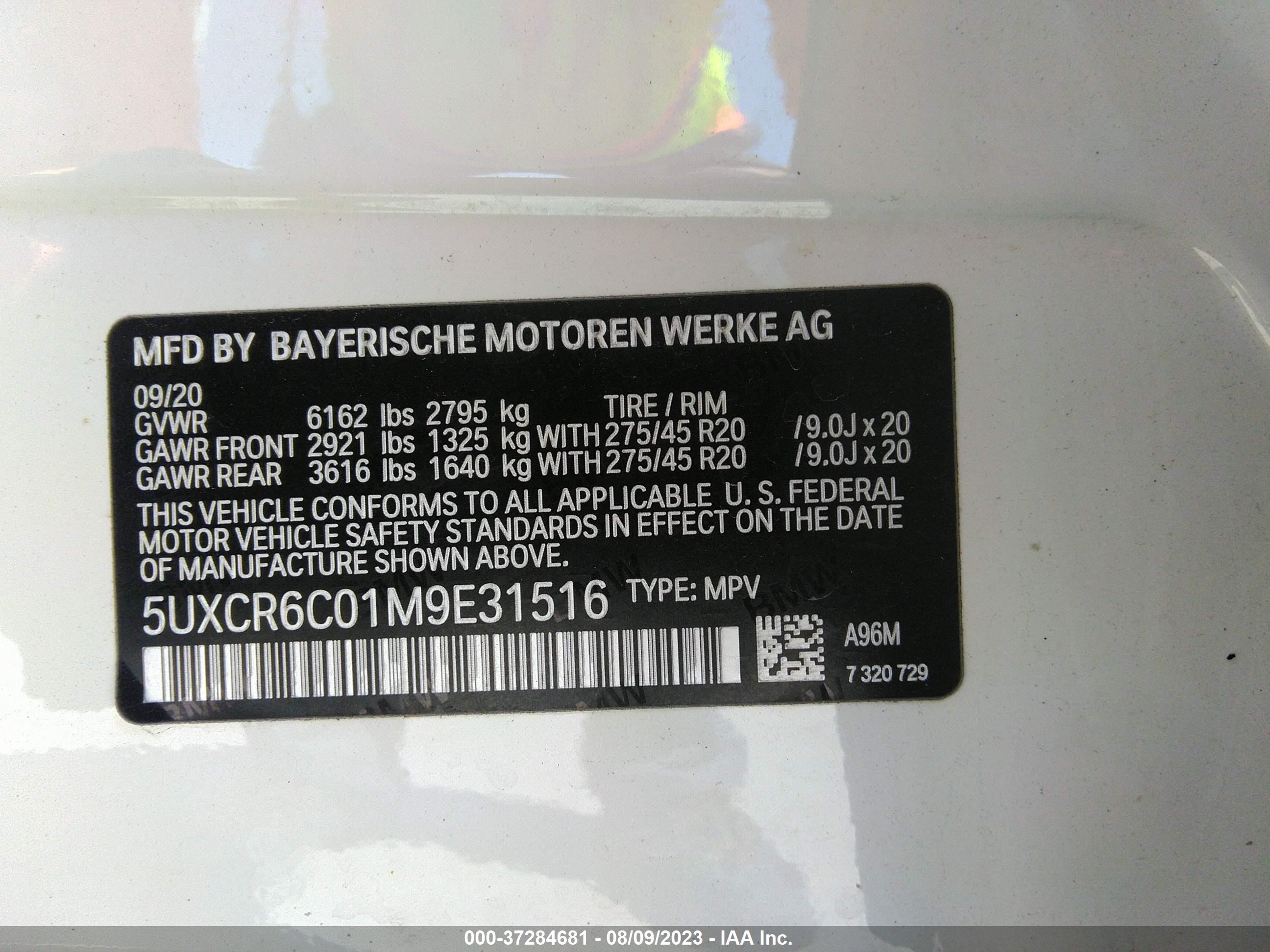 Photo 8 VIN: 5UXCR6C01M9E31516 - BMW X5 