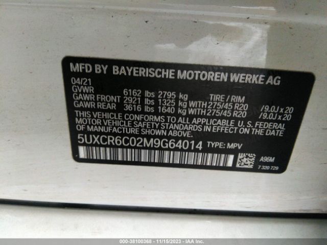 Photo 8 VIN: 5UXCR6C02M9G64014 - BMW X5 