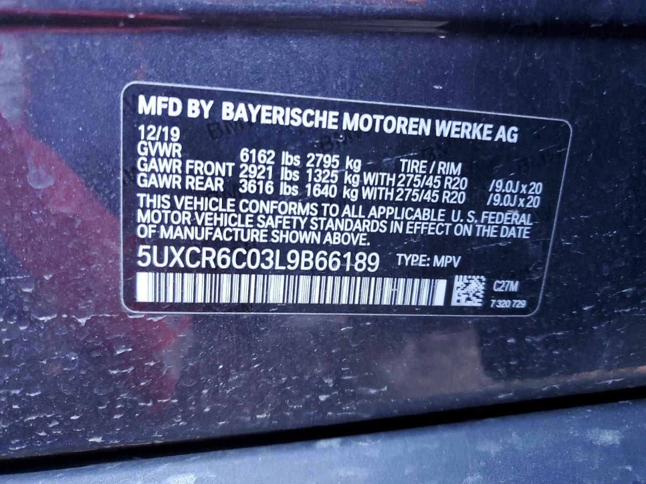 Photo 12 VIN: 5UXCR6C03L9B66189 - BMW X5 