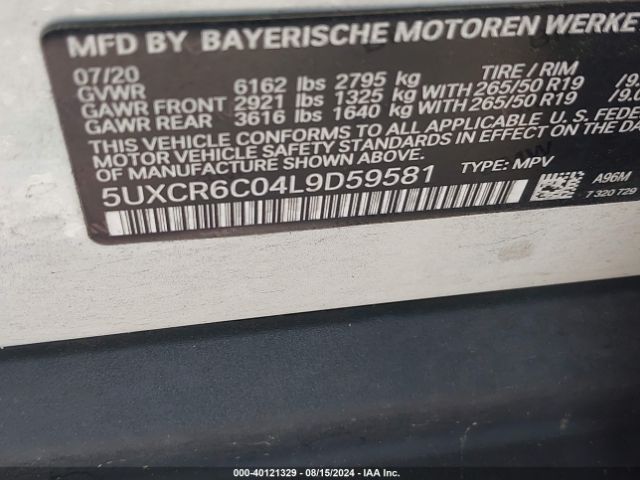 Photo 8 VIN: 5UXCR6C04L9D59581 - BMW X5 