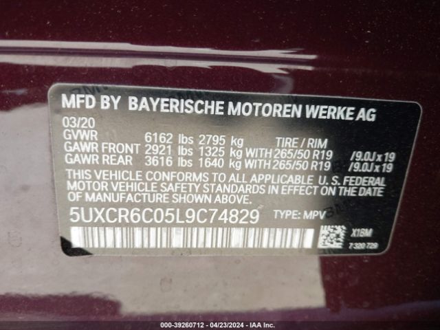 Photo 8 VIN: 5UXCR6C05L9C74829 - BMW X5 