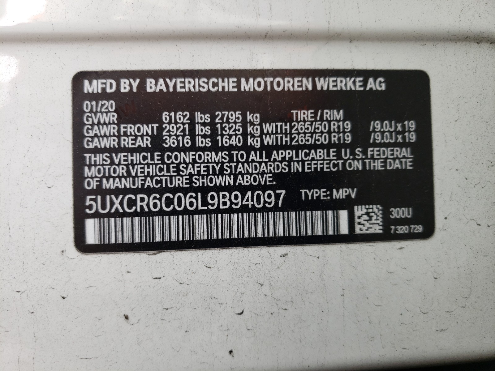 Photo 9 VIN: 5UXCR6C06L9B94097 - BMW X5 XDRIVE4 