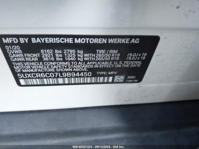 Photo 8 VIN: 5UXCR6C07L9B94450 - BMW X5 