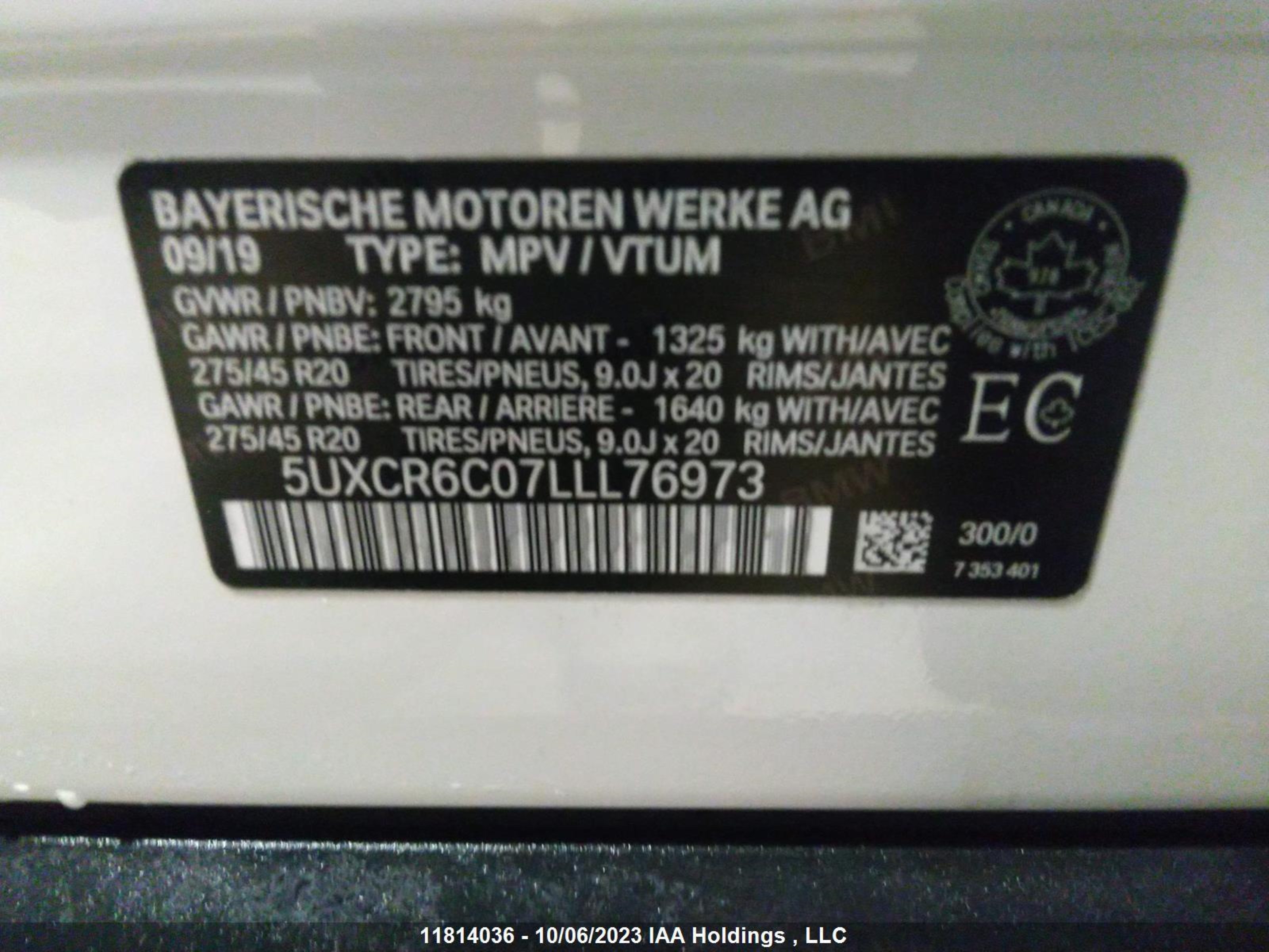 Photo 8 VIN: 5UXCR6C07LLL76973 - BMW X5 