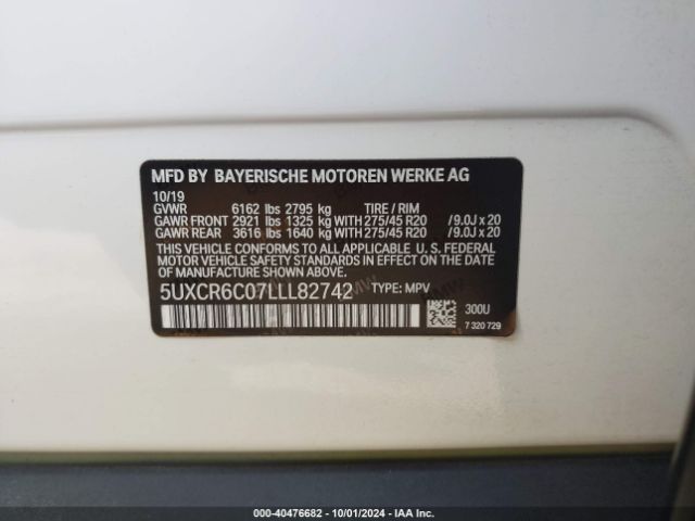 Photo 8 VIN: 5UXCR6C07LLL82742 - BMW X5 