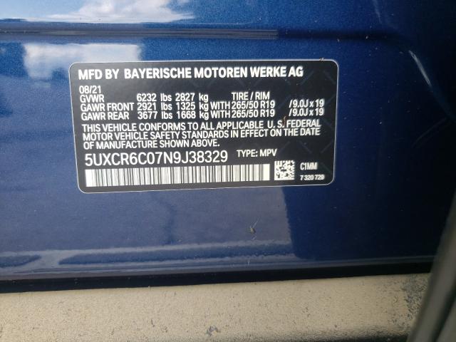 Photo 9 VIN: 5UXCR6C07N9J38329 - BMW X5 XDRIVE4 