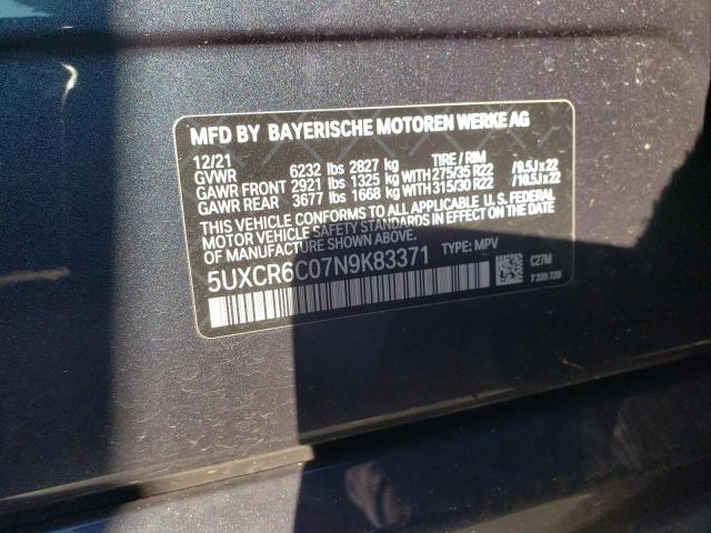 Photo 12 VIN: 5UXCR6C07N9K83371 - BMW X5 XDRIVE4 