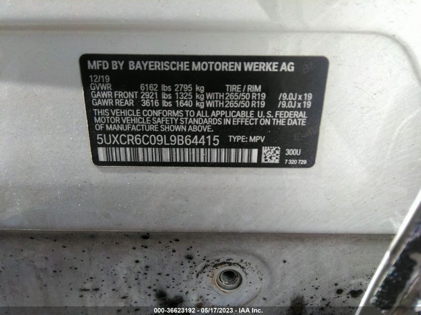 Photo 8 VIN: 5UXCR6C09L9B64415 - BMW X5 