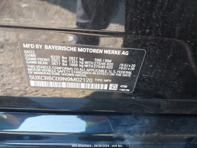 Photo 8 VIN: 5UXCR6C09N9M02120 - BMW X5 