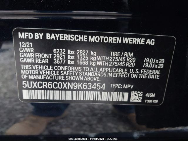 Photo 8 VIN: 5UXCR6C0XN9K63454 - BMW X5 