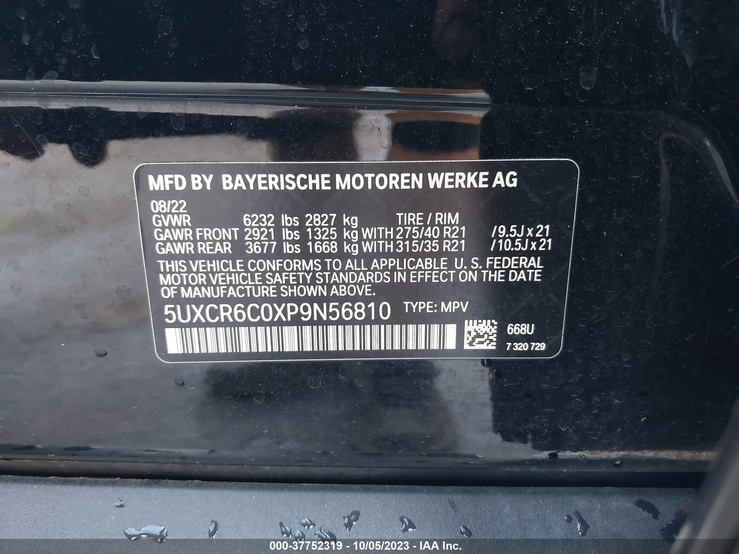 Photo 8 VIN: 5UXCR6C0XP9N56810 - BMW X5 