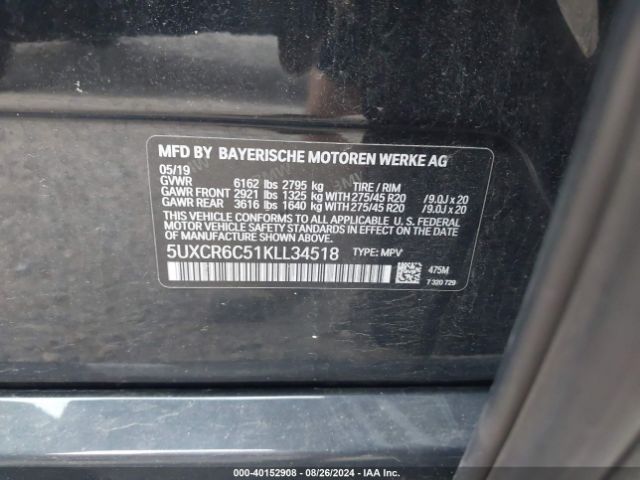 Photo 8 VIN: 5UXCR6C51KLL34518 - BMW X5 