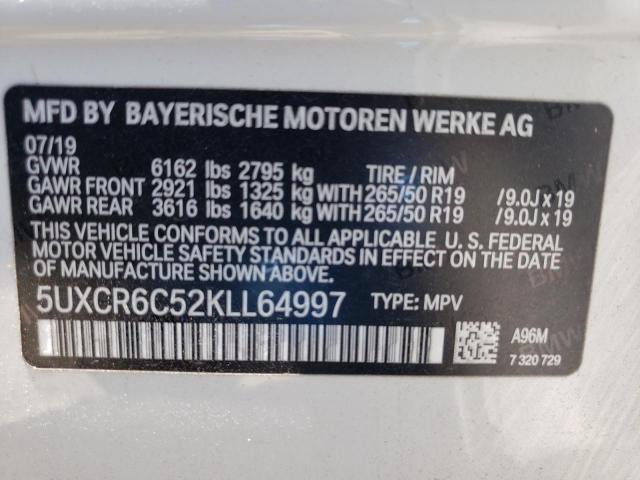 Photo 12 VIN: 5UXCR6C52KLL64997 - BMW X5 XDRIVE4 