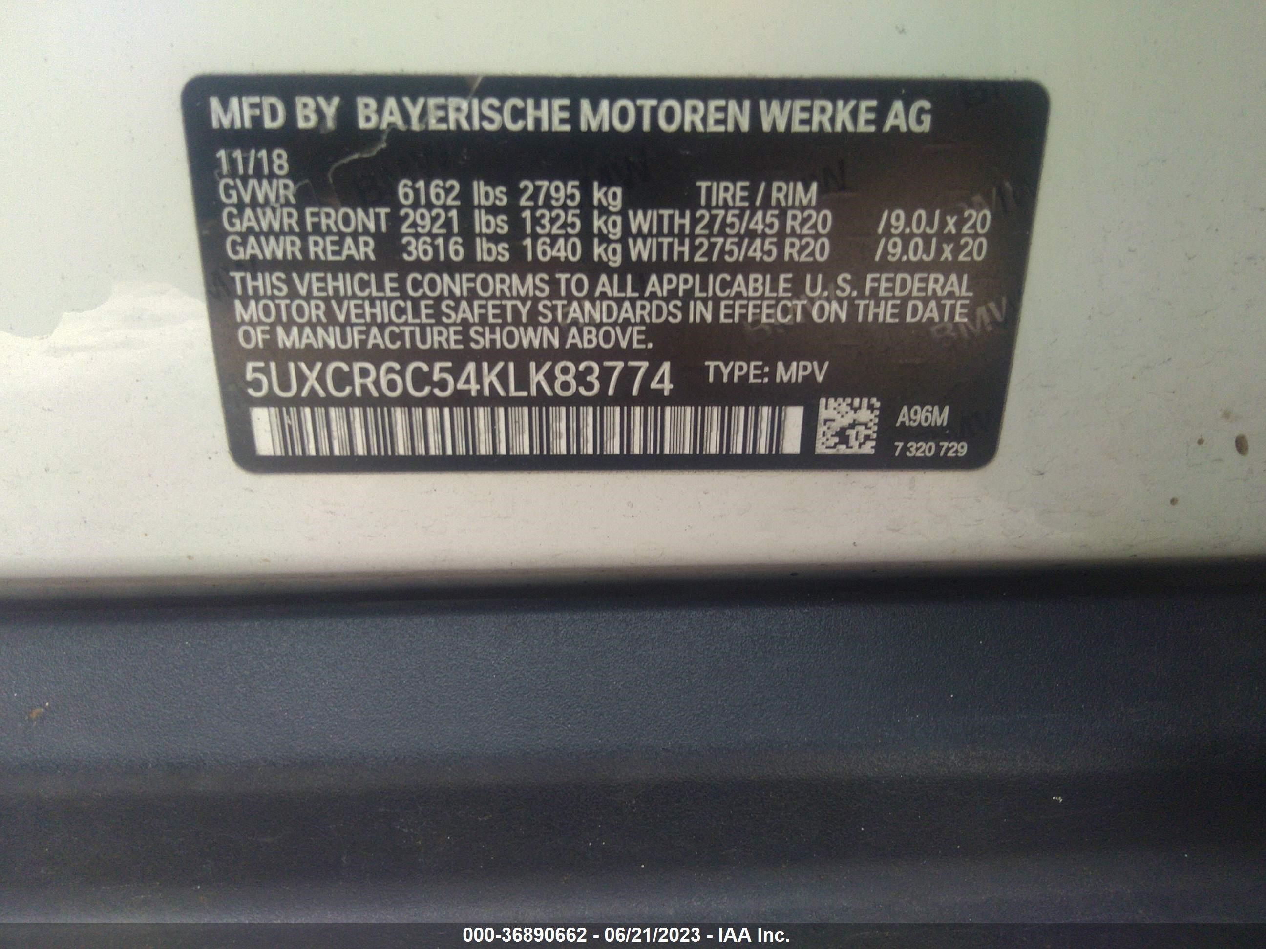 Photo 8 VIN: 5UXCR6C54KLK83774 - BMW X5 