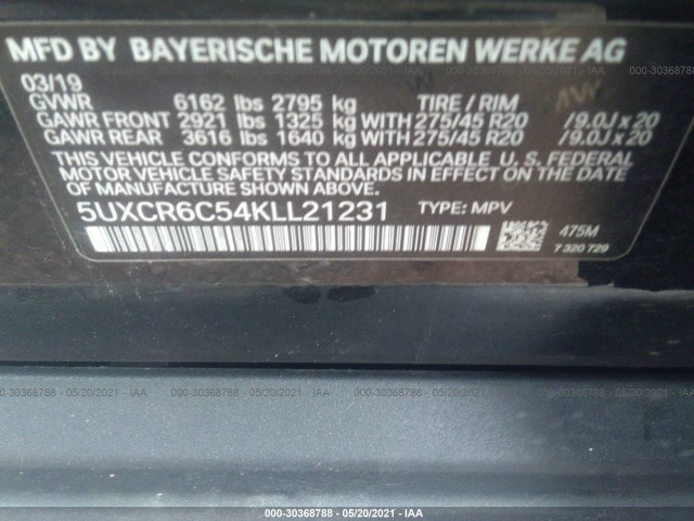 Photo 8 VIN: 5UXCR6C54KLL21231 - BMW X5 