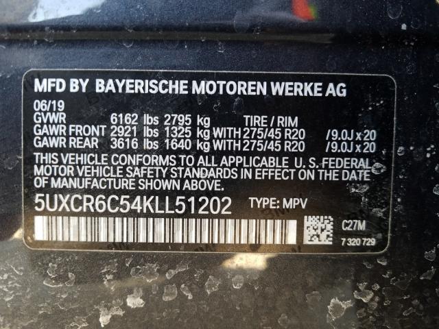 Photo 9 VIN: 5UXCR6C54KLL51202 - BMW X5 XDRIVE4 