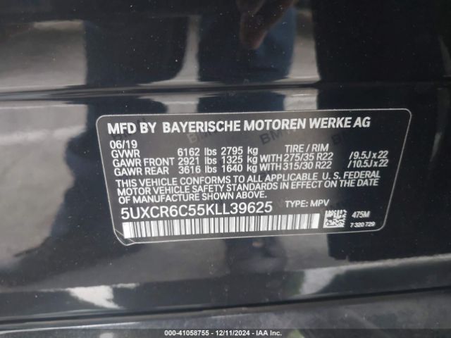 Photo 8 VIN: 5UXCR6C55KLL39625 - BMW X5 