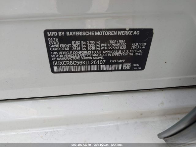 Photo 8 VIN: 5UXCR6C56KLL26107 - BMW X5 