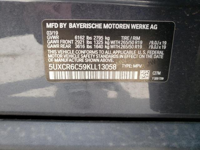 Photo 9 VIN: 5UXCR6C59KLL13058 - BMW X5 XDRIVE4 