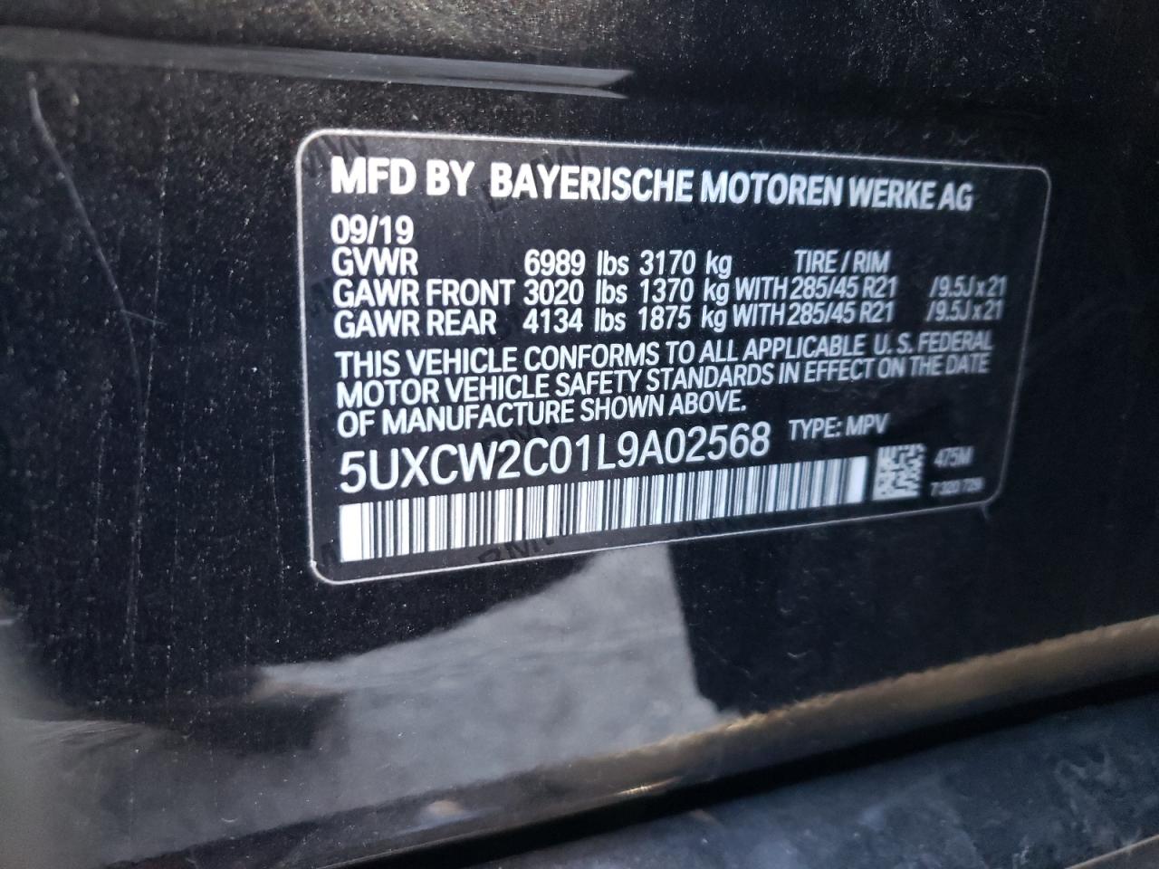 Photo 12 VIN: 5UXCW2C01L9A02568 - BMW X7 