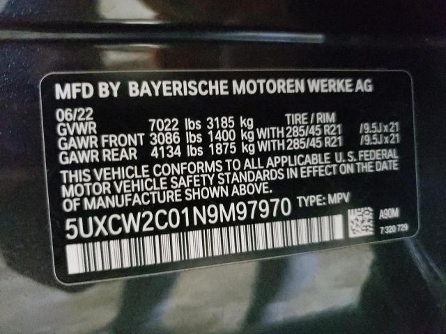 Photo 12 VIN: 5UXCW2C01N9M97970 - BMW X7 XDRIVE4 