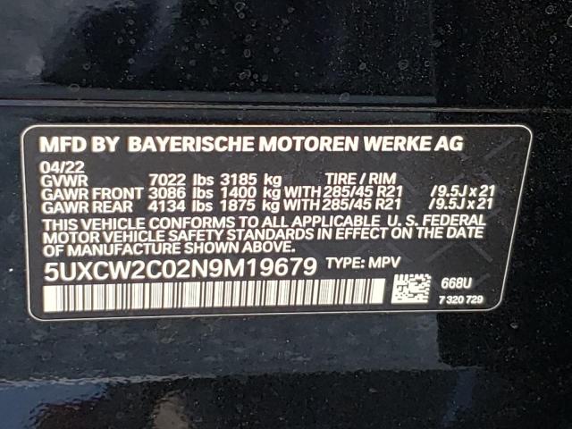 Photo 9 VIN: 5UXCW2C02N9M19679 - BMW X7 XDRIVE4 