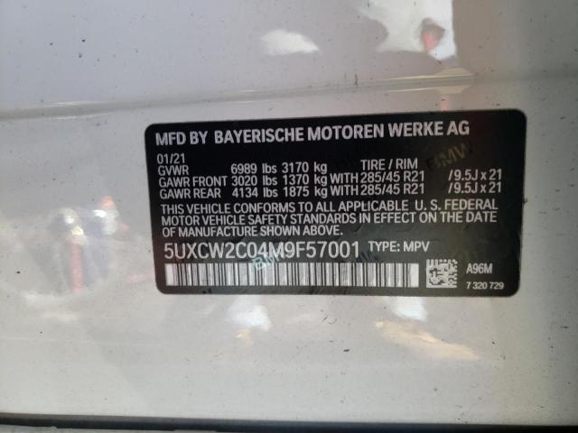 Photo 9 VIN: 5UXCW2C04M9F57001 - BMW X7 XDRIVE4 