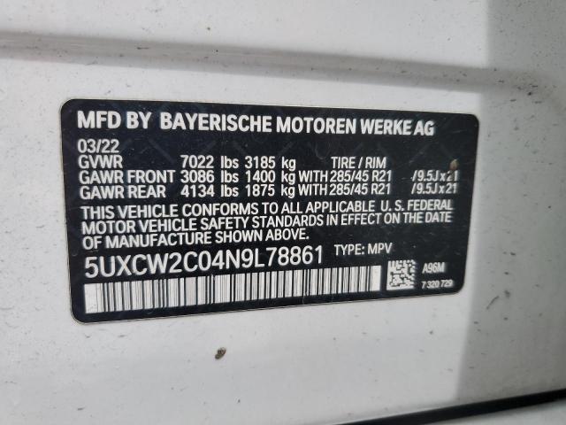 Photo 12 VIN: 5UXCW2C04N9L78861 - BMW X7 XDRIVE4 