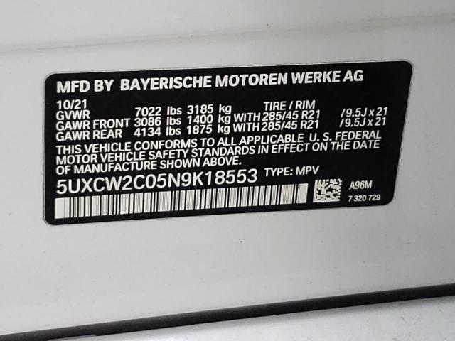 Photo 9 VIN: 5UXCW2C05N9K18553 - BMW X7 XDRIVE4 