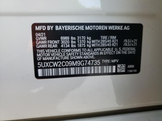 Photo 9 VIN: 5UXCW2C09M9G74735 - BMW X7 XDRIVE4 