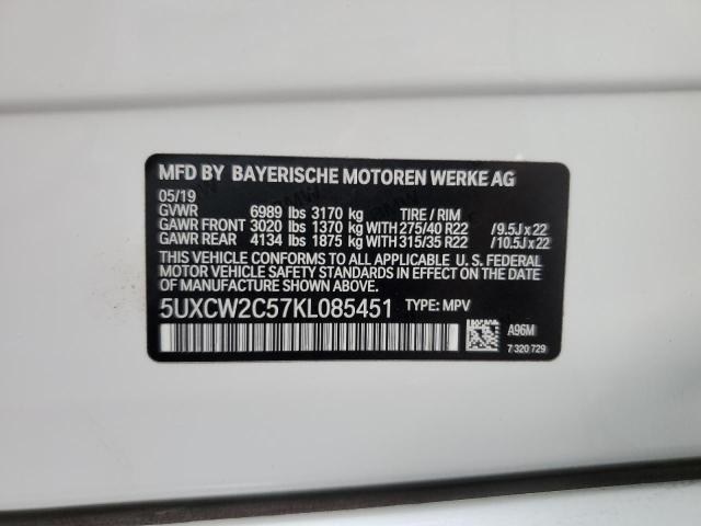 Photo 13 VIN: 5UXCW2C57KL085451 - BMW X7 XDRIVE4 