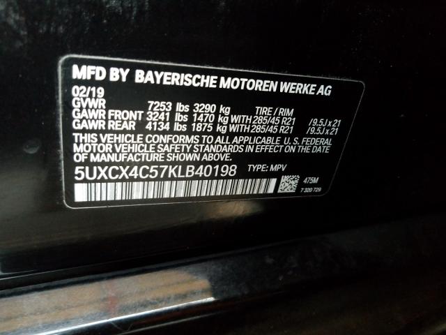 Photo 9 VIN: 5UXCX4C57KLB40198 - BMW X7 XDRIVE5 