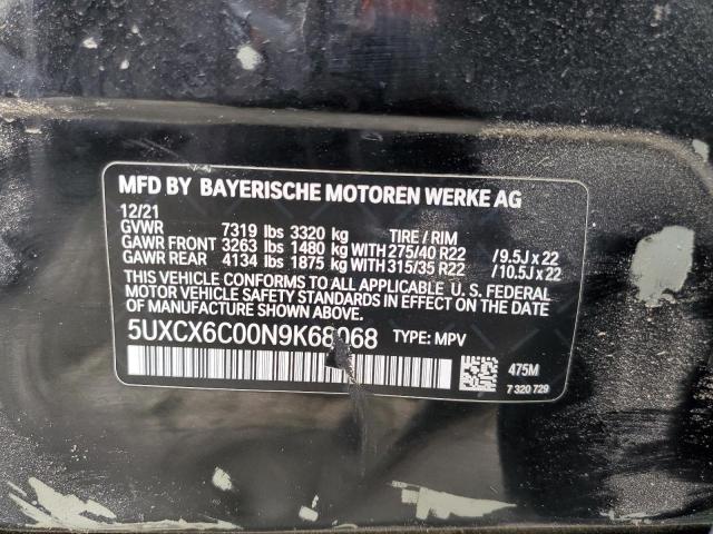 Photo 13 VIN: 5UXCX6C00N9K68068 - BMW X7 M50I 