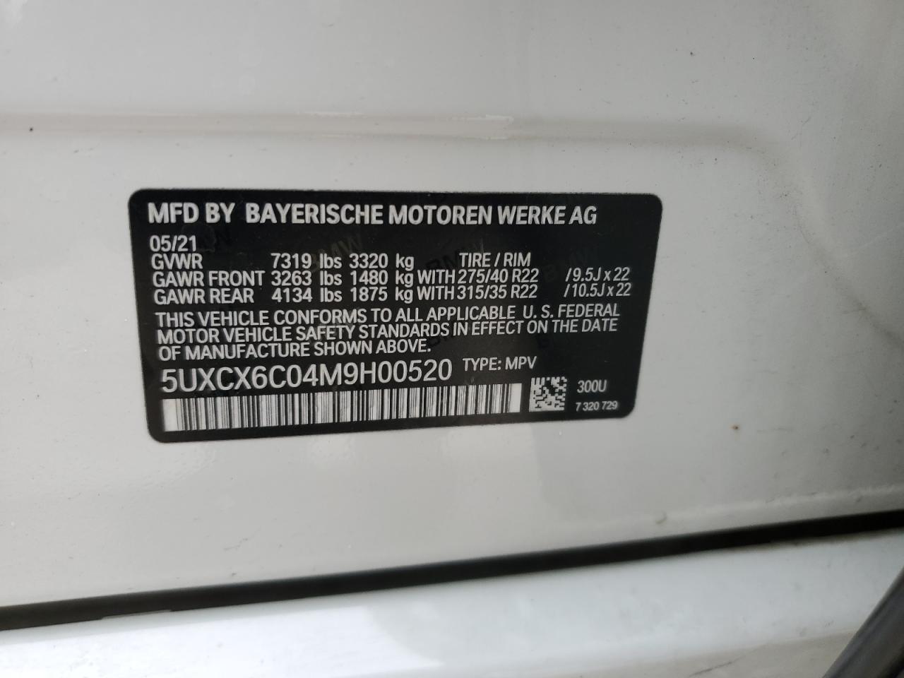 Photo 12 VIN: 5UXCX6C04M9H00520 - BMW X7 