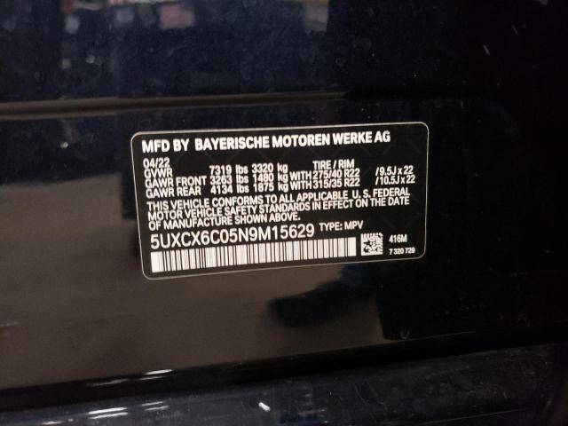 Photo 12 VIN: 5UXCX6C05N9M15629 - BMW X7 M50I 