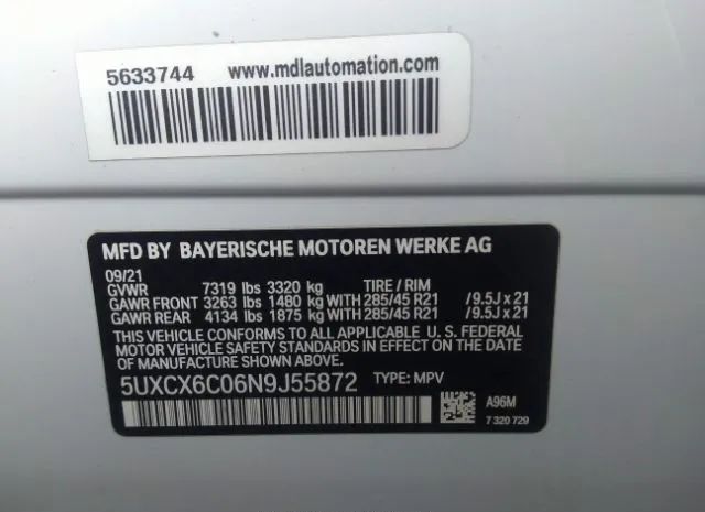 Photo 8 VIN: 5UXCX6C06N9J55872 - BMW X7 