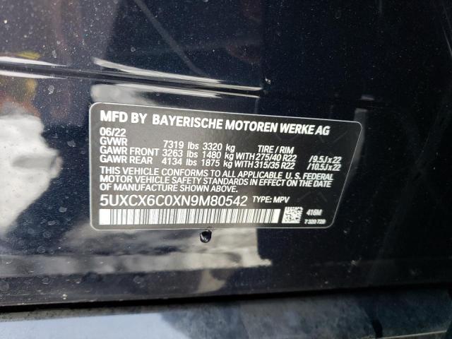 Photo 11 VIN: 5UXCX6C0XN9M80542 - BMW X7 M50I 