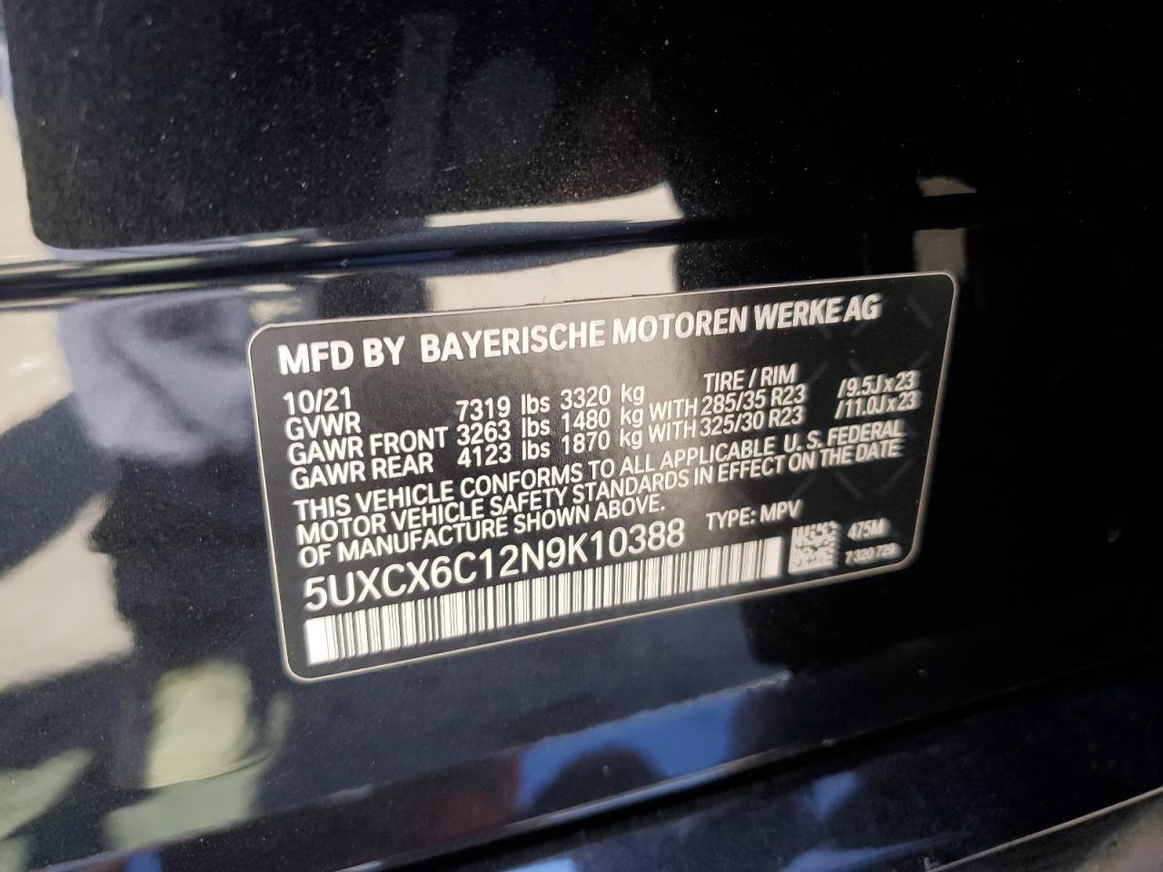 Photo 11 VIN: 5UXCX6C12N9K10388 - BMW X7 