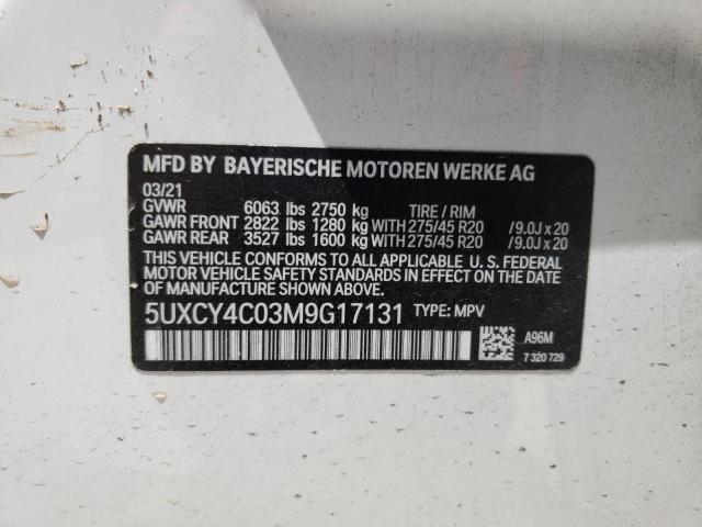 Photo 9 VIN: 5UXCY4C03M9G17131 - BMW X6 SDRIVE 