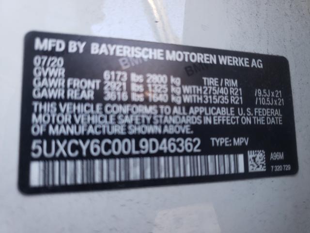 Photo 9 VIN: 5UXCY6C00L9D46362 - BMW X6 XDRIVE4 