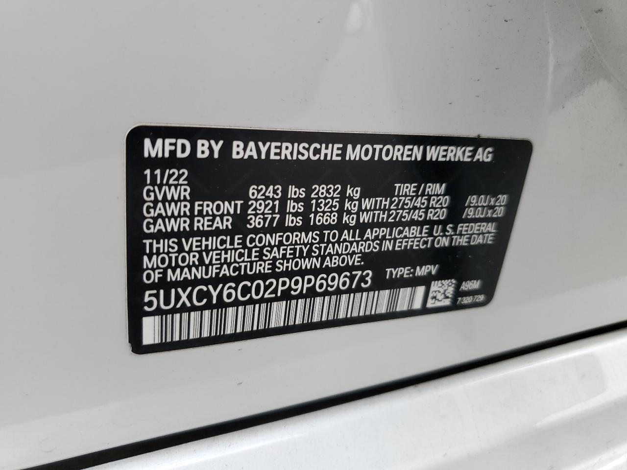 Photo 13 VIN: 5UXCY6C02P9P69673 - BMW X6 