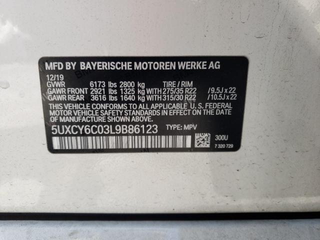 Photo 9 VIN: 5UXCY6C03L9B86123 - BMW X6 XDRIVE4 