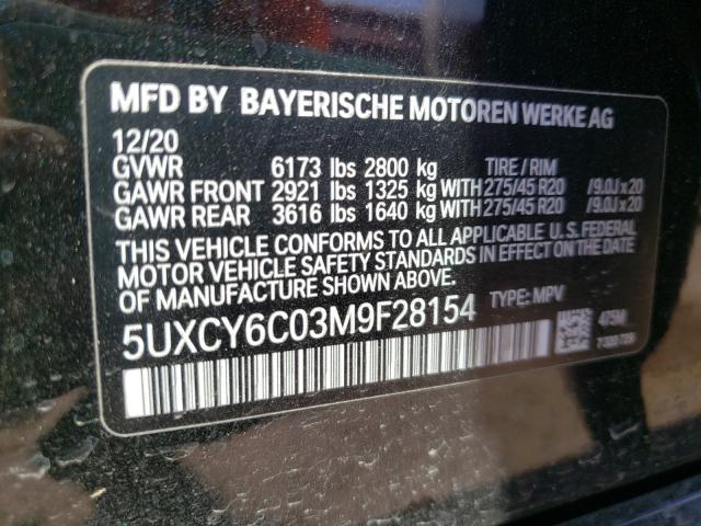 Photo 9 VIN: 5UXCY6C03M9F28154 - BMW X6 XDRIVE4 