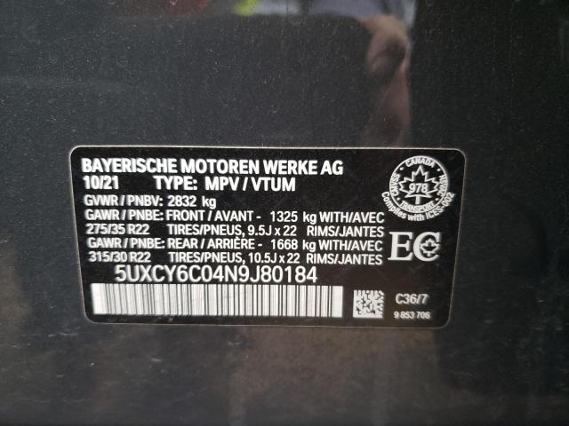 Photo 12 VIN: 5UXCY6C04N9J80184 - BMW X6 XDRIVE4 