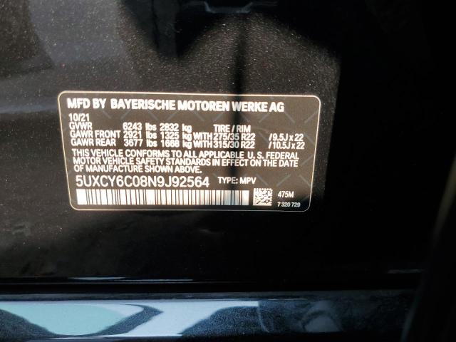 Photo 12 VIN: 5UXCY6C08N9J92564 - BMW X6 XDRIVE4 