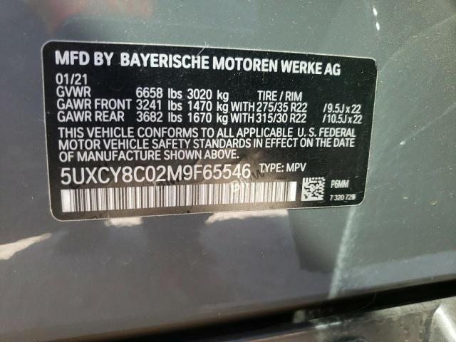 Photo 9 VIN: 5UXCY8C02M9F65546 - BMW X6 M50I 