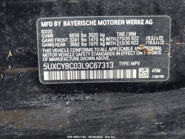 Photo 8 VIN: 5UXCY8C03L9C67313 - BMW X6 