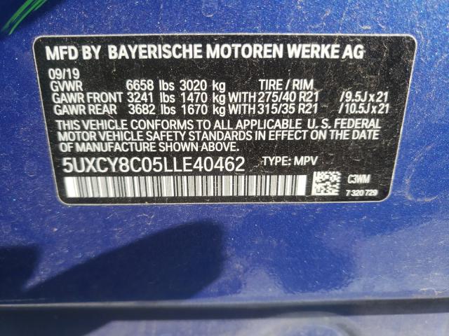 Photo 9 VIN: 5UXCY8C05LLE40462 - BMW X6 